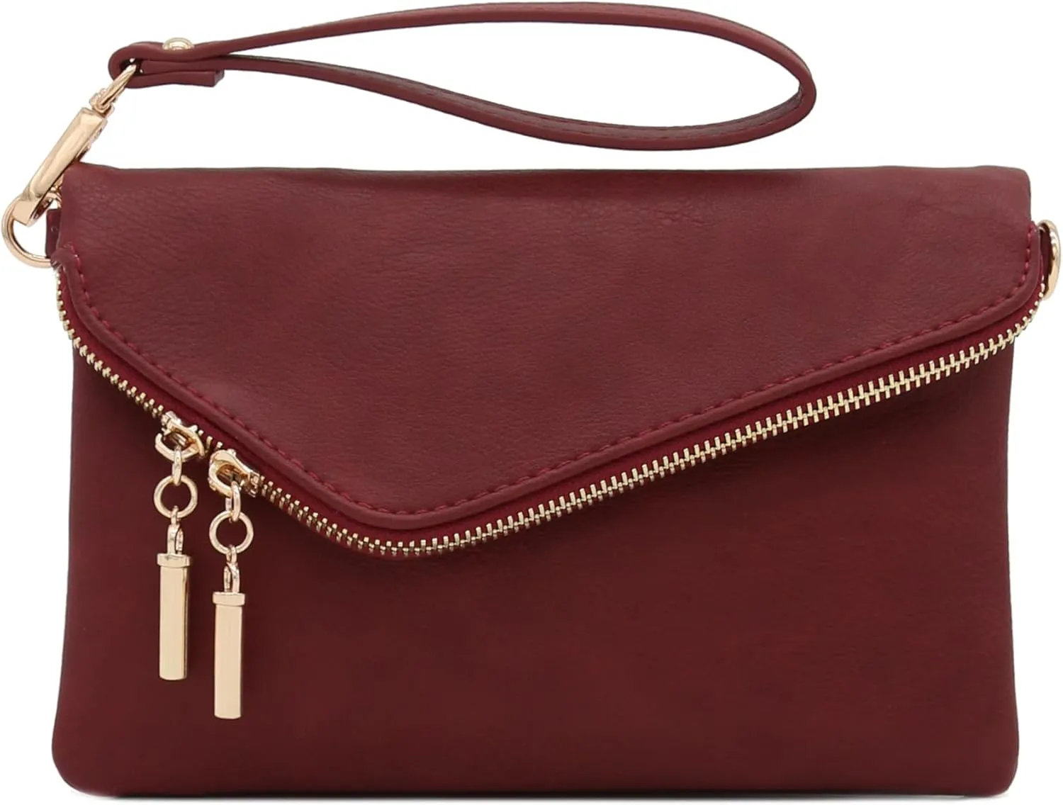 FashionPuzzle Envelope Wristlet Clutch Crossbody Bag with Chain Strap