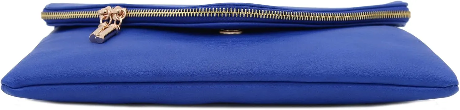 FashionPuzzle Oversized Envelope Clutch Evening Bag with Chain Strap