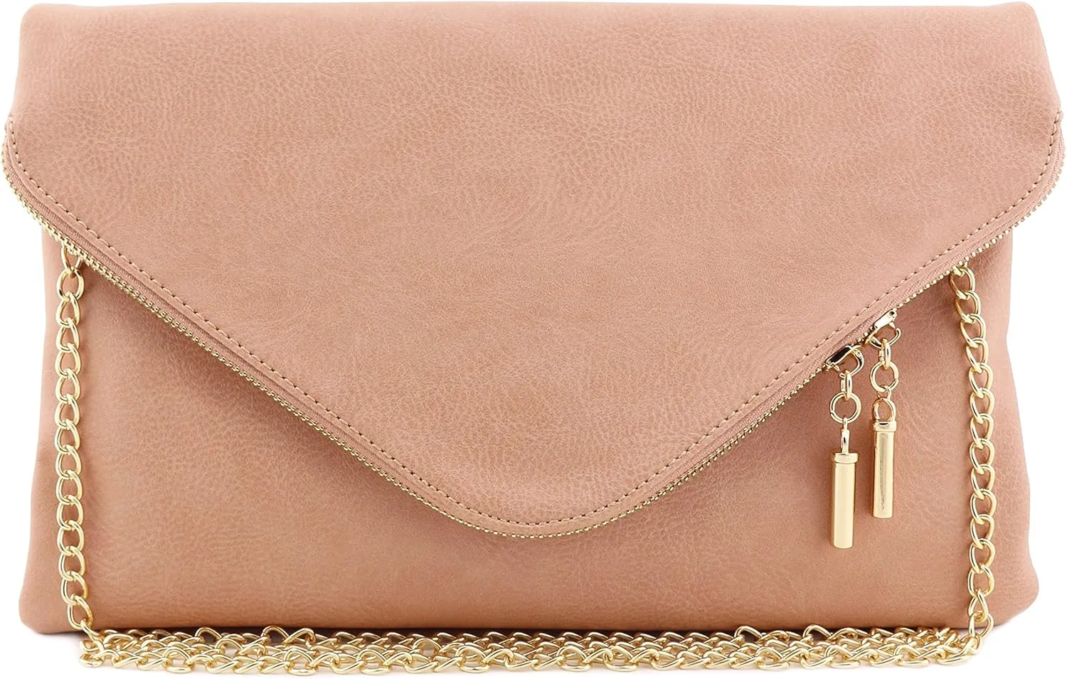 FashionPuzzle Oversized Envelope Clutch Evening Bag with Chain Strap
