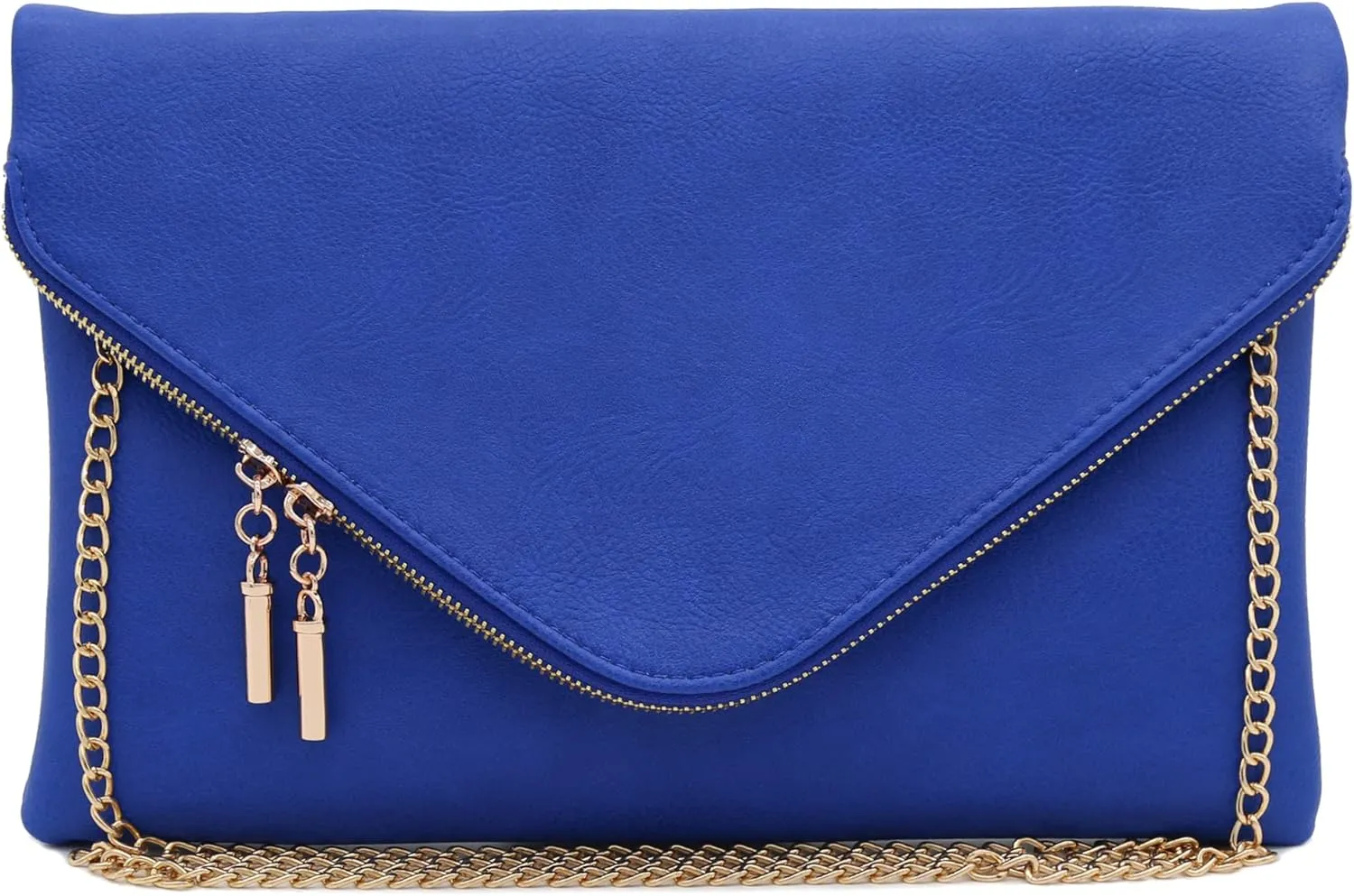 FashionPuzzle Oversized Envelope Clutch Evening Bag with Chain Strap