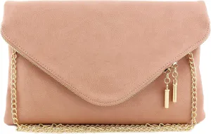 FashionPuzzle Oversized Envelope Clutch Evening Bag with Chain Strap
