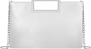 Fecialy Clutch Purses for Women Formal Fashion PU Leather Evening Bag Stylish Handbag with Chain for Wedding Prom Bridal