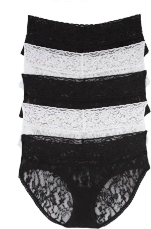 Felina Signature Stretchy Lace Low Rise Hipster 5-Pack | Panty