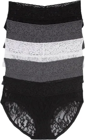 Felina Signature Stretchy Lace Low Rise Hipster 5-Pack | Panty