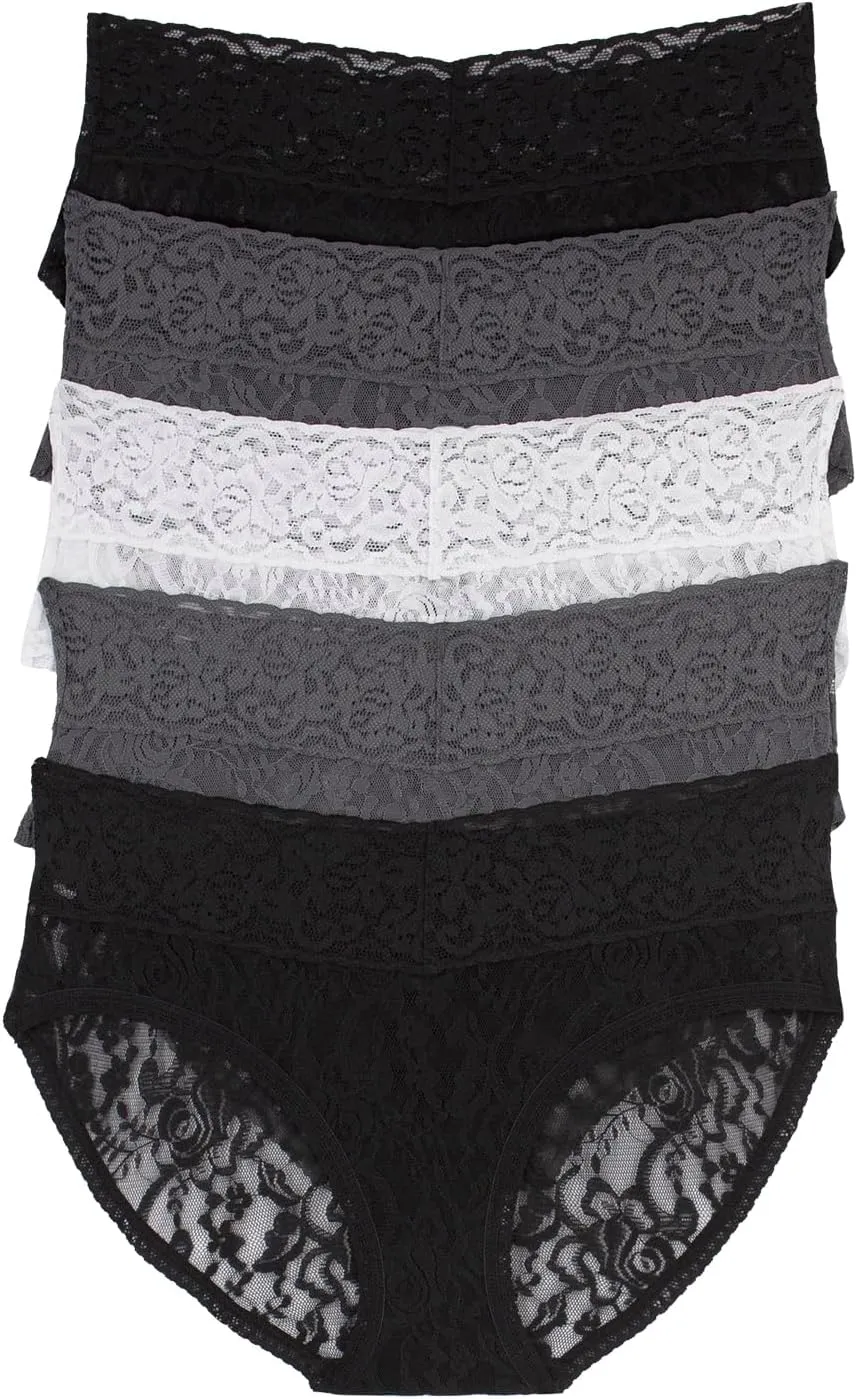 Felina Signature Stretchy Lace Low Rise Hipster 5-Pack | Panty