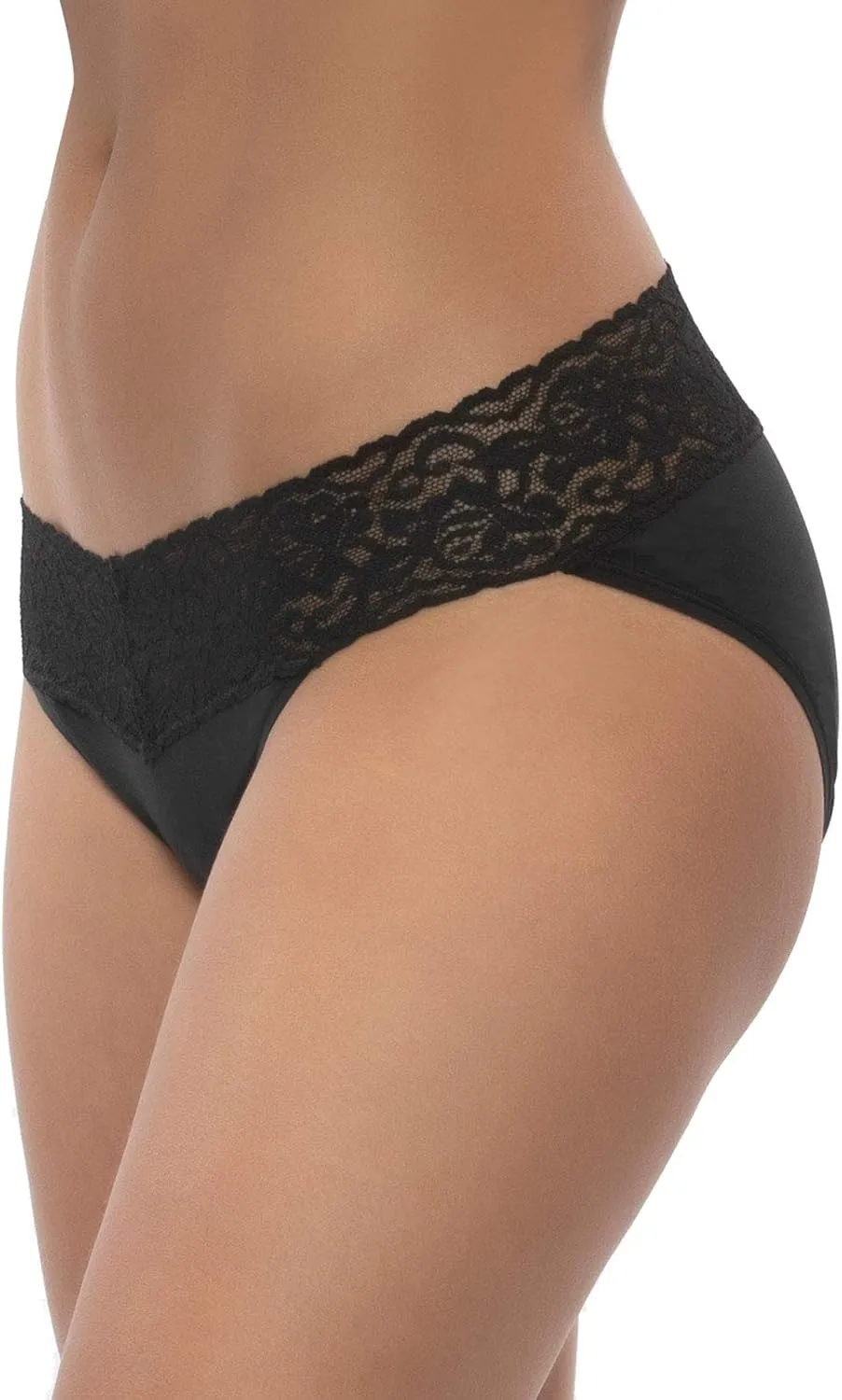 Felina Stretchy Lace Trimmed Bikini Underwear - Sexy Underwear for Women, Bikini Panties, Seamless Panties (5-Pack)