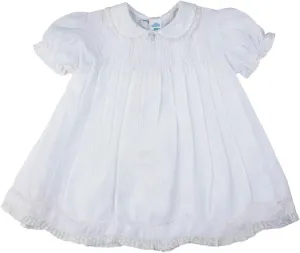 Feltman Brothers Baby-Girls Solid Embroidered Slip Dress with Collar 3M