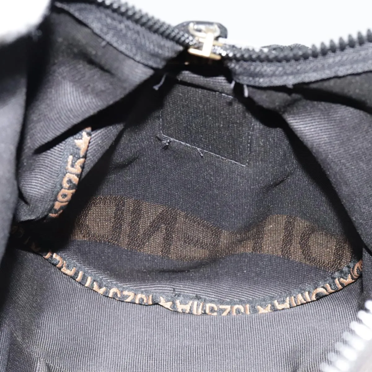 FENDI Boston Bag Nylon 2way Black Gold bs18016
