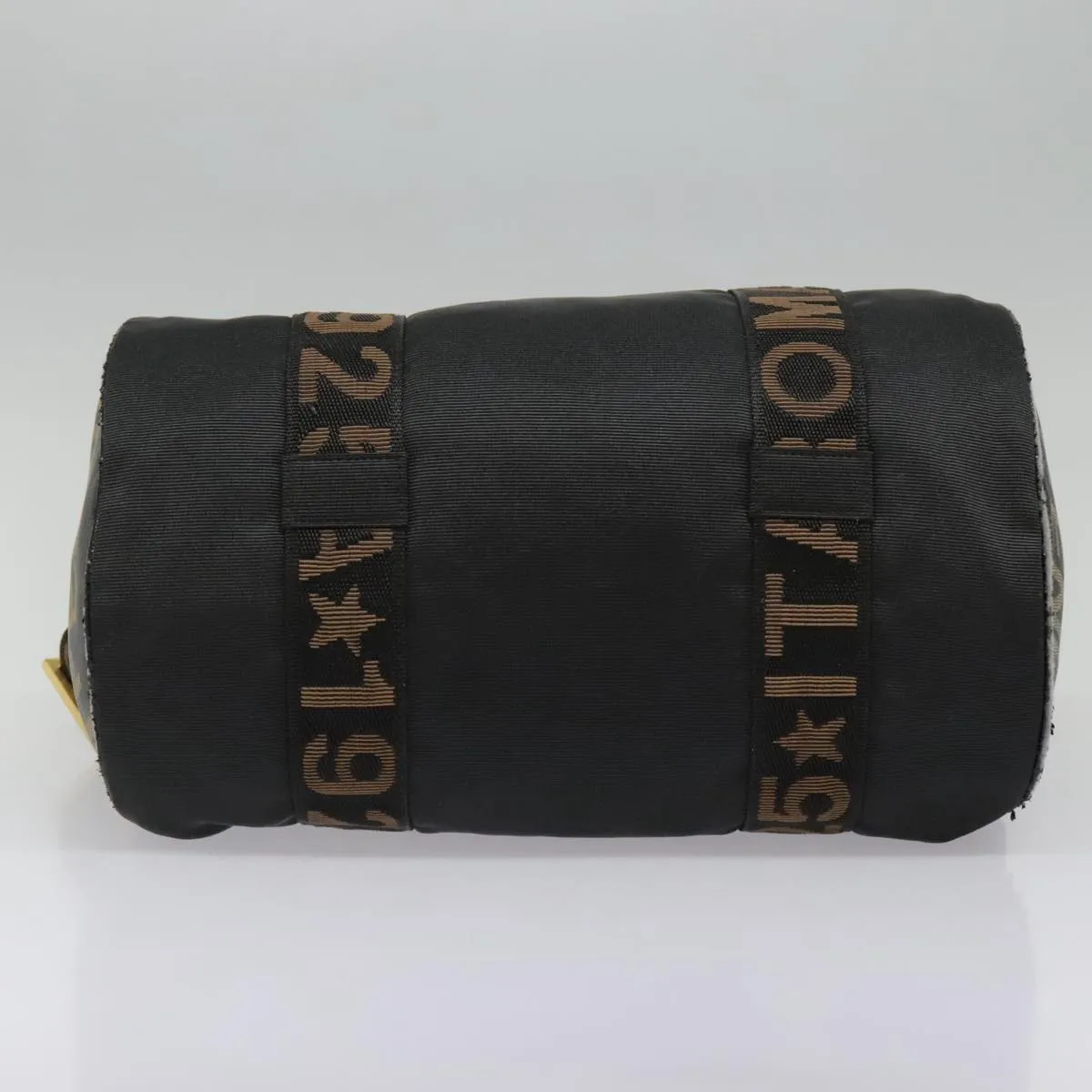 FENDI Boston Bag Nylon 2way Black Gold bs18016