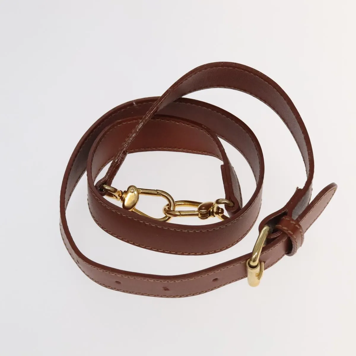 FENDI Pecan Canvas Boston Bag Brown Black Gold fm4002