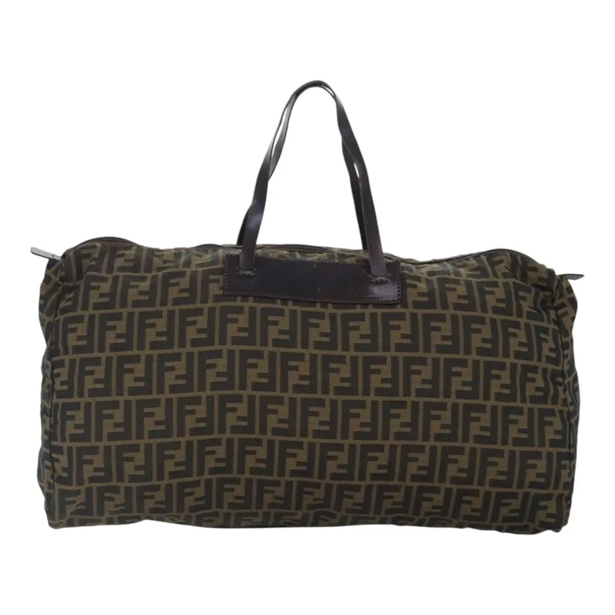 FENDI Zucca Canvas Boston Bag Brown hk1658
