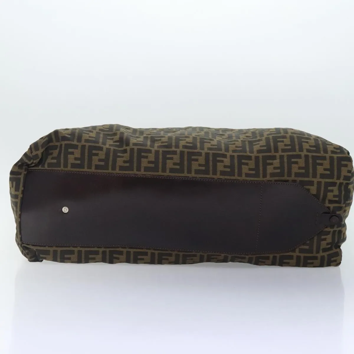FENDI Zucca Canvas Boston Bag Brown hk1658