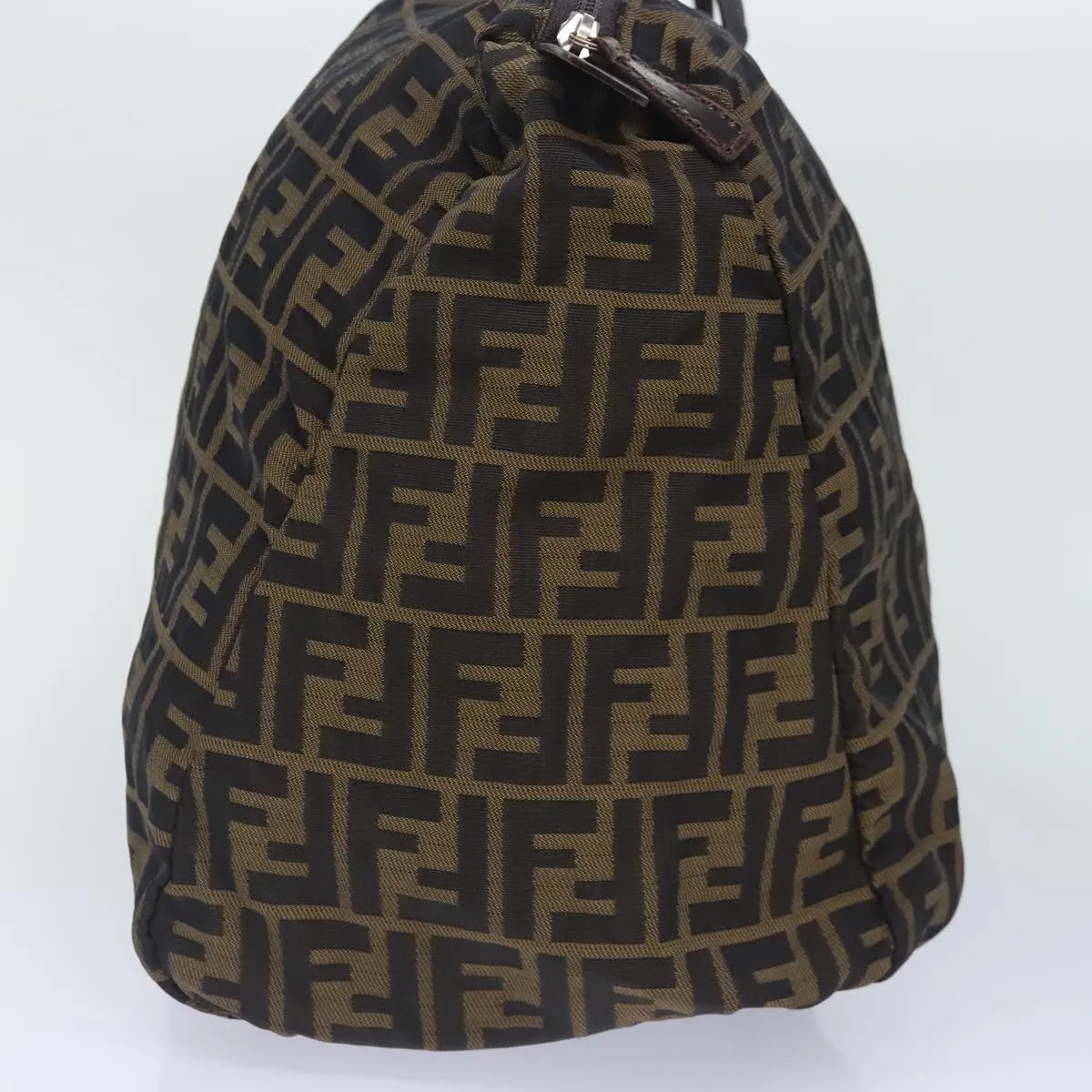 FENDI Zucca Canvas Boston Bag Brown hk1658