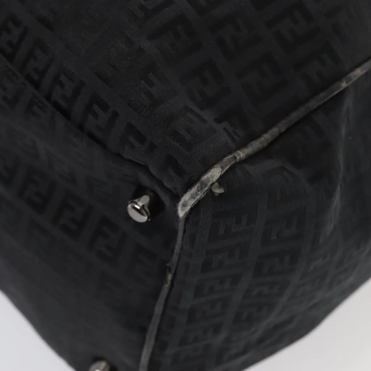 FENDI Zucchino Canvas  Nylon Black 87315