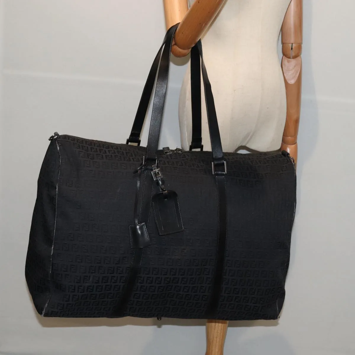 FENDI Zucchino Canvas  Nylon Black 87315