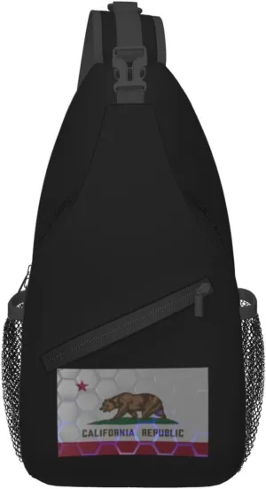 Flag Of California Crossbody Bags For Women Men Chest Backpack Gym Shoulder Bag Travel Outdoor Sports Casual Crossbody Bags