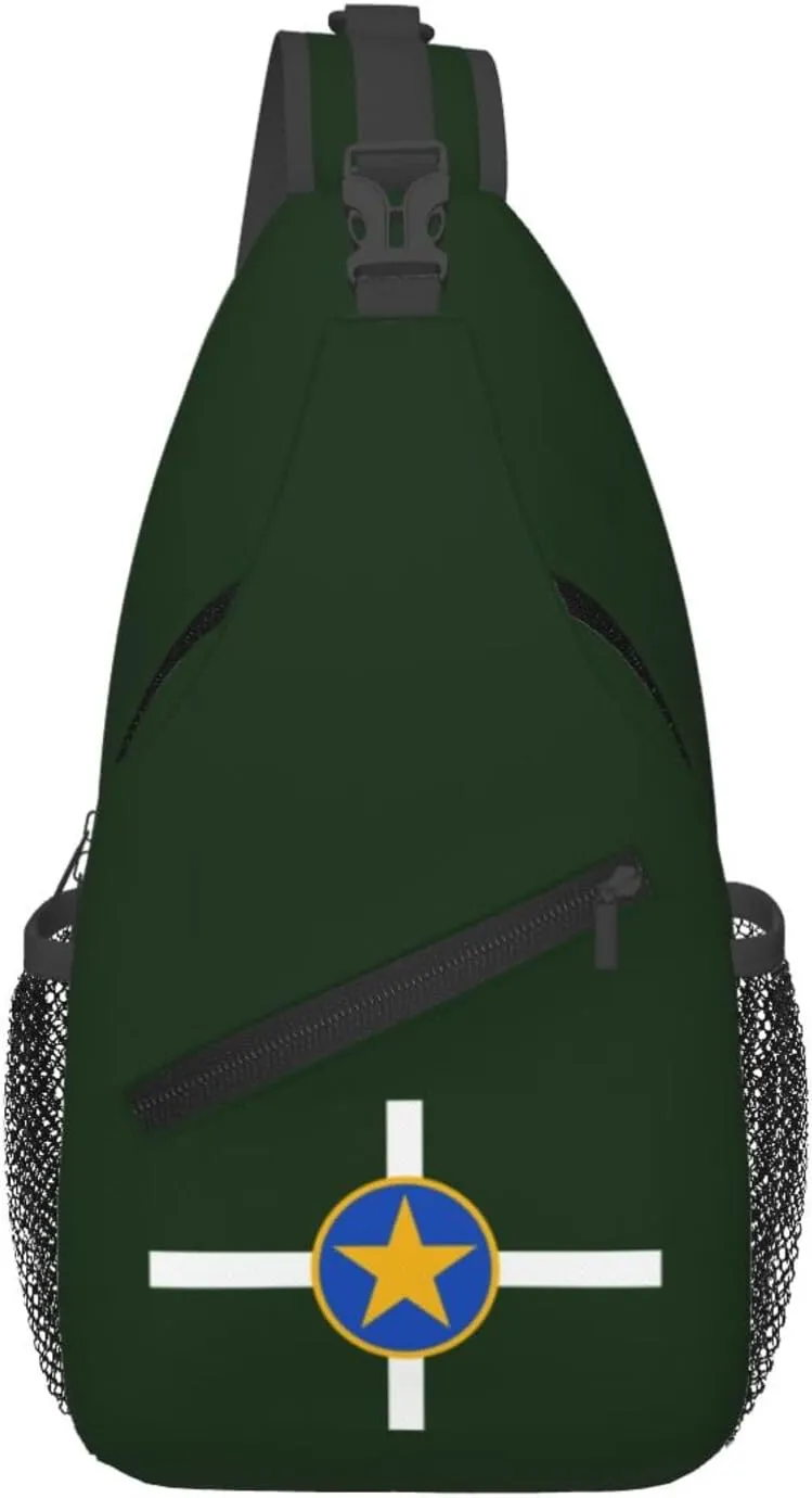 Flag of Jackson Mississippi Crossbody Bags For Women Men Chest Backpack Gym Shoulder Bag Travel Outdoor Sports Casual Crossbody Bags