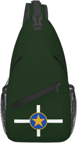 Flag of Jackson Mississippi Crossbody Bags For Women Men Chest Backpack Gym Shoulder Bag Travel Outdoor Sports Casual Crossbody Bags
