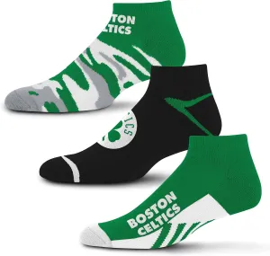 For Bare Feet Men's NBA Camo Boom 3 Pack Socks Large