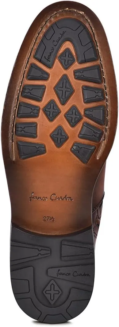 FRANCO CUADRA Men's Dress Booties in Genuine Leather Brown