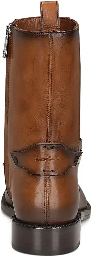 Franco Cuadra Men's Dress Boots in Genuine Deer Leather Brown