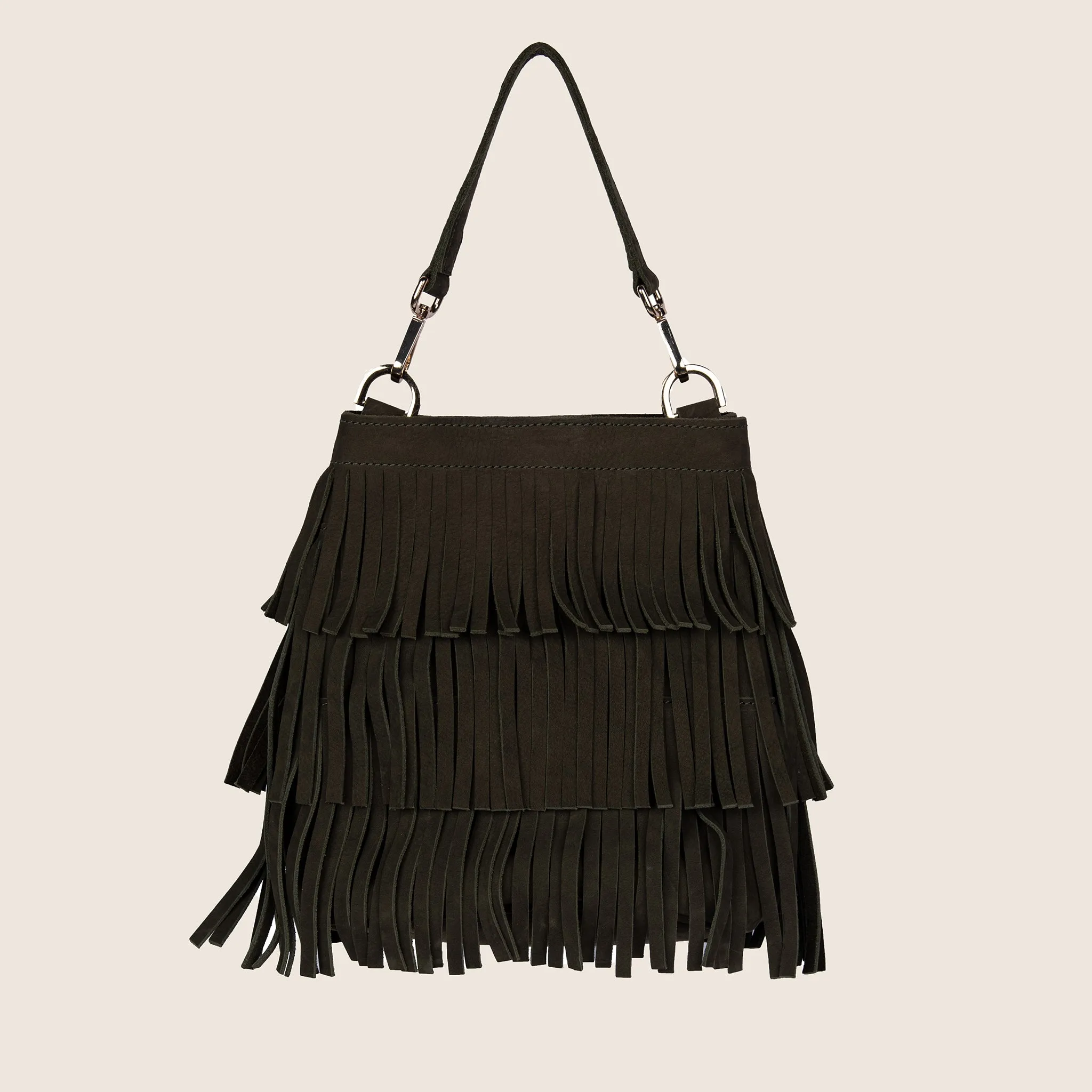 fringe bucket bag