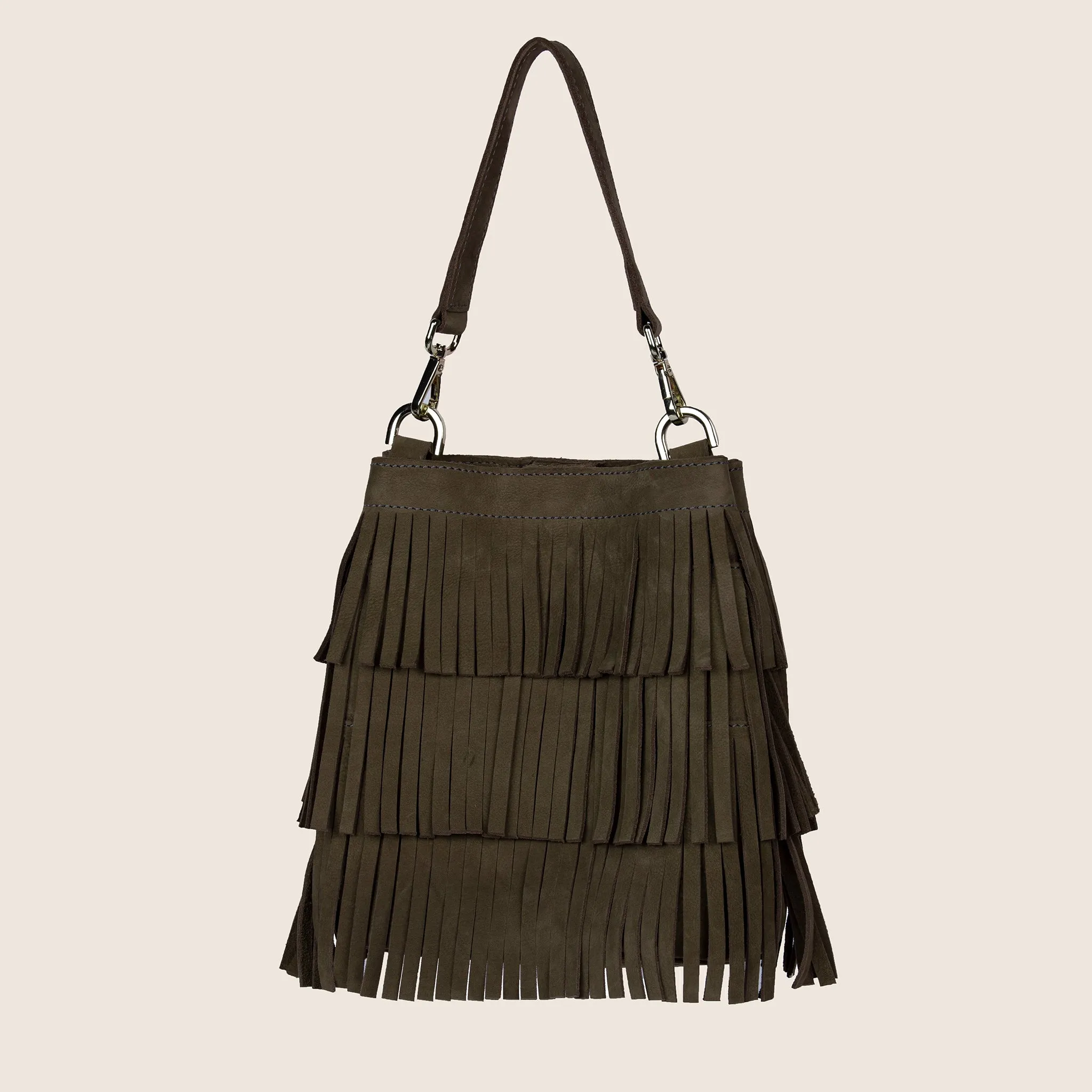 fringe bucket bag