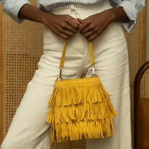fringe bucket bag