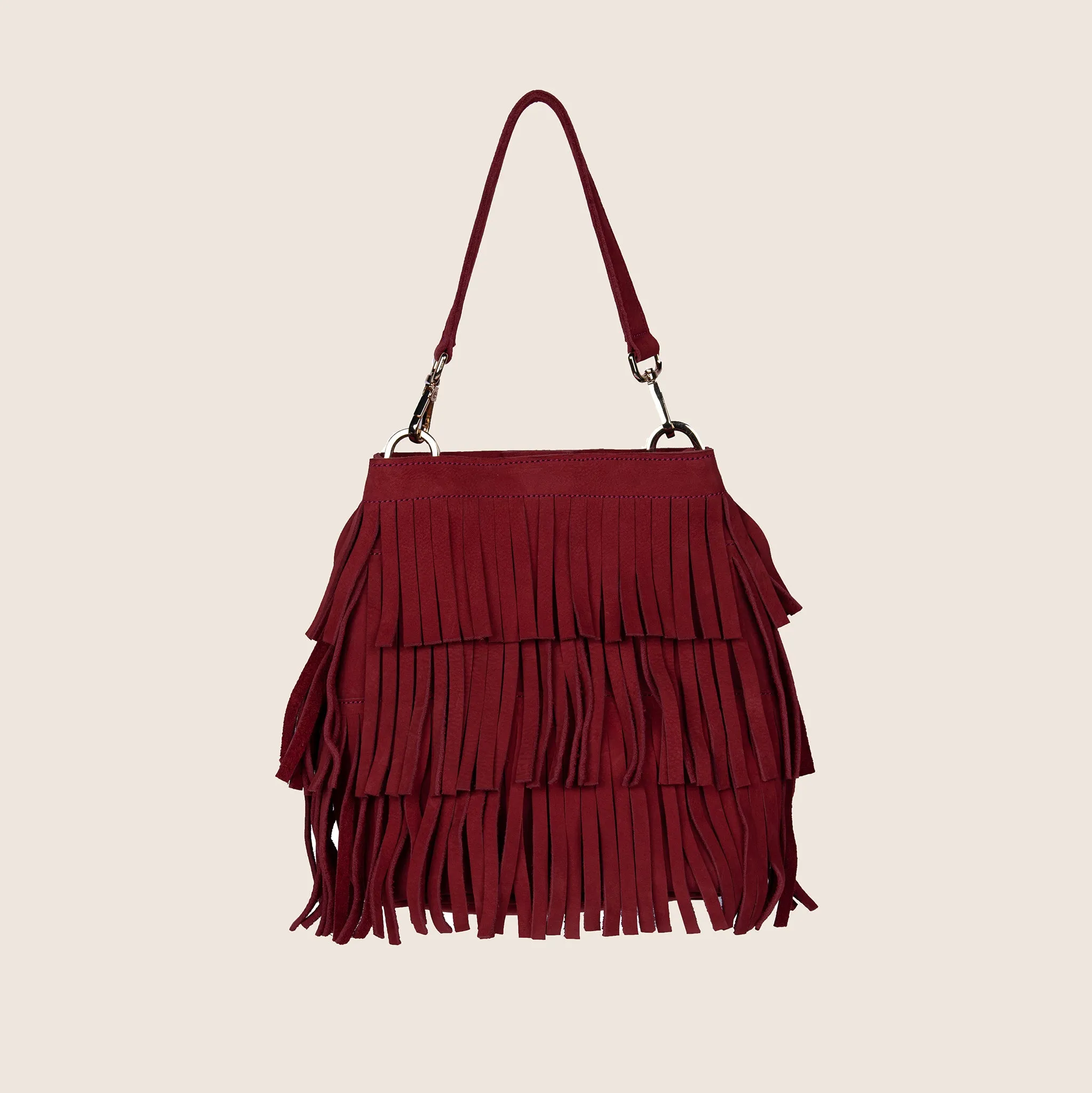 fringe bucket bag