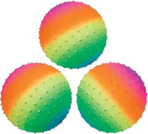 Fun Express Rainbow Spike Ball - 12 Pieces - Educational and Learning Activities for Kids