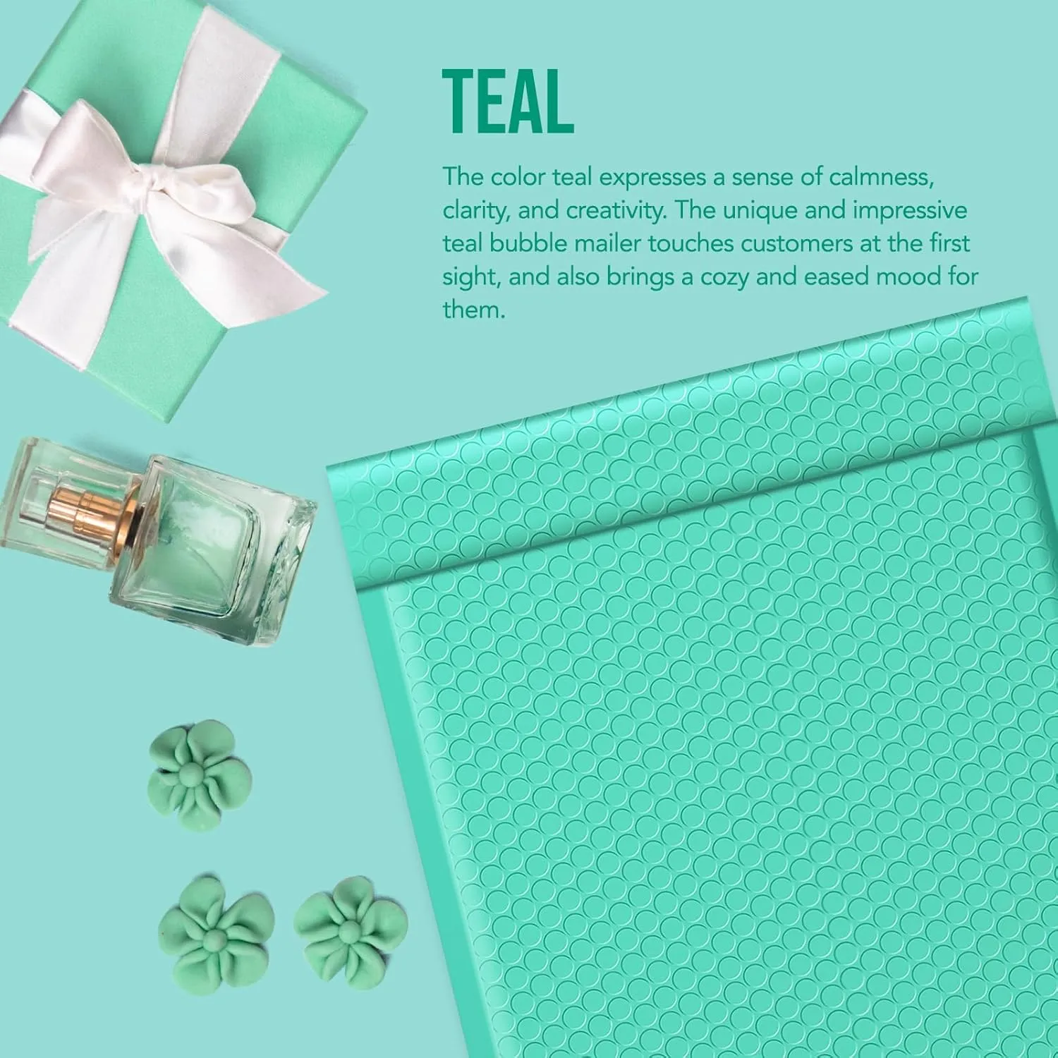 Fuxury Large Bubble Mailers 10.5x16" 40 Pack Thick Padded Envelopes Opaque Mailing Envelopes Bubble Padded Mailers Shipping Bags for Packaging #5 Teal