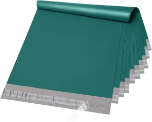 Fuxury Poly Mailers 14.5x19 Inch 100 Pcs, Waterproof Shipping Bags for Clothing, Strong Adhensive Shipping Envelopes for Small Business, Self Seal Mailers Poly Bags Mailing Envelopes Forest Green