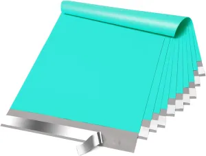 Fuxury Poly Mailers 14.5x19 Inch 50 Pcs, Waterproof Shipping Bags for Clothing, Strong Adhensive Shipping Envelopes for Small Business, Self Seal Mailers Poly Bags Mailing Envelopes Teal