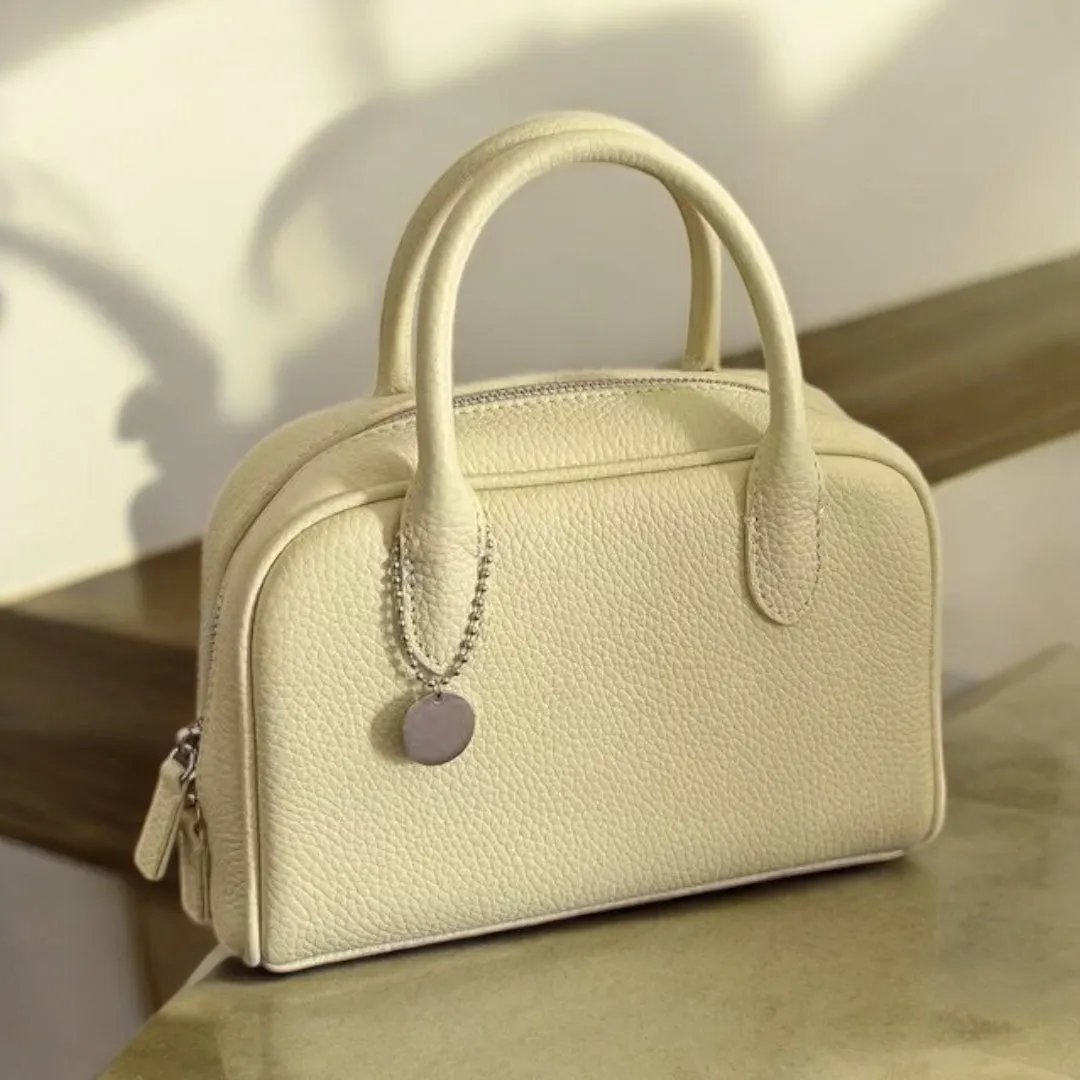 ✦FX✦ Versatile Genuine Boston Leather Handbag