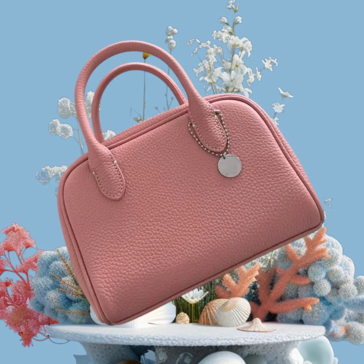 ✦FX✦ Versatile Genuine Boston Leather Handbag