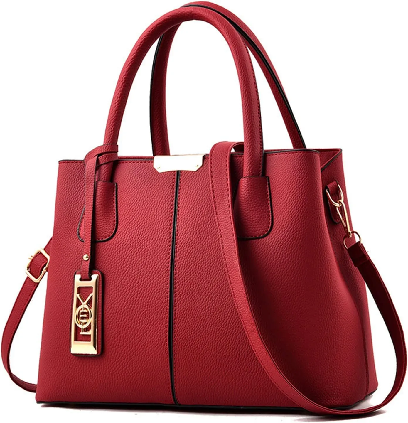 FZVYD Tote Bags for Women,Women Top Handle Satchel Handbag Leather Classic Crossbody Bag Fashion Ladies Elegant Shoulder Bag Tote Purse 2024 Red-b