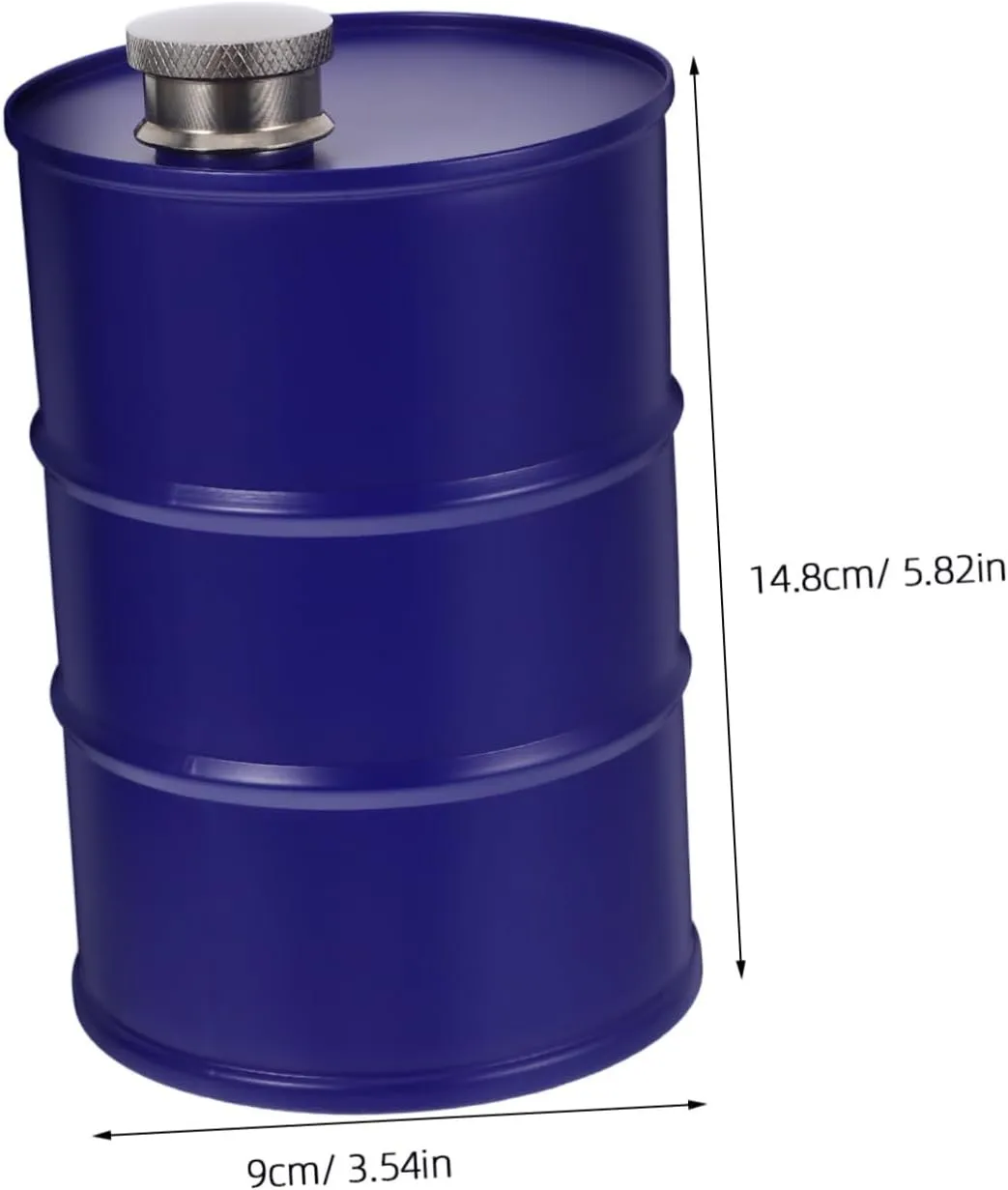 Garneck 750ml Stainless Steel Camping Hip Flask Beer Barrel Flask for Outdoor Adventures Portable Whiskey Bottle