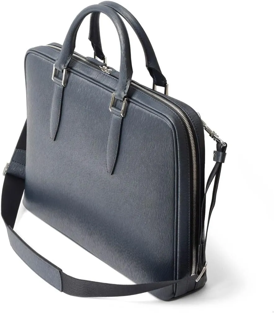 Genuine Leather Briefcase A4, New Jade, Made In Japan, No.622511