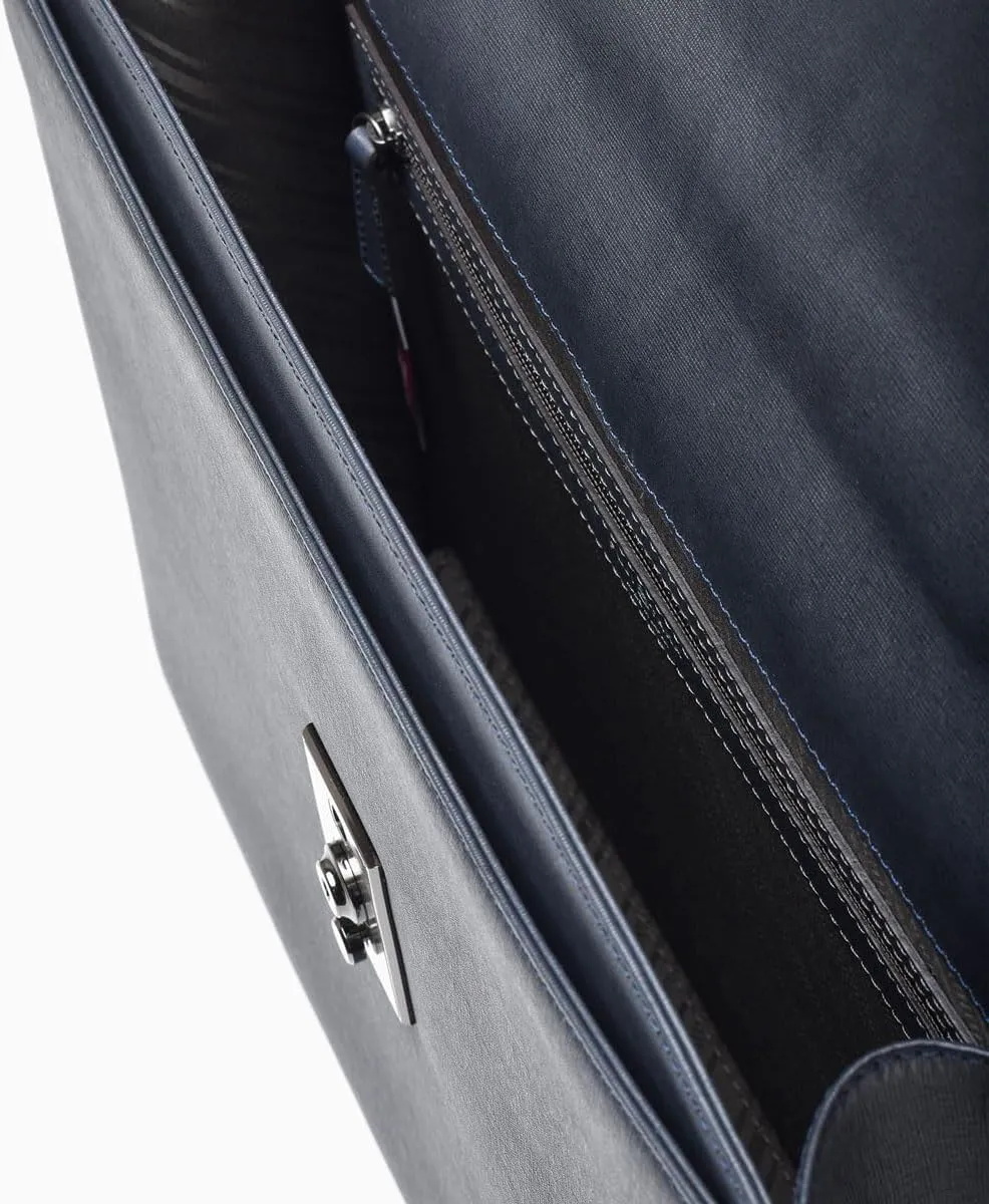 Genuine Leather Briefcase Flap A4 Diamant, Made In Japan, No.621504