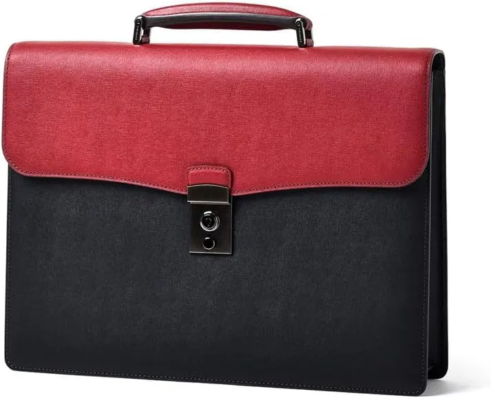 Genuine Leather Briefcase Flap A4 Diamant, Made In Japan, No.621504
