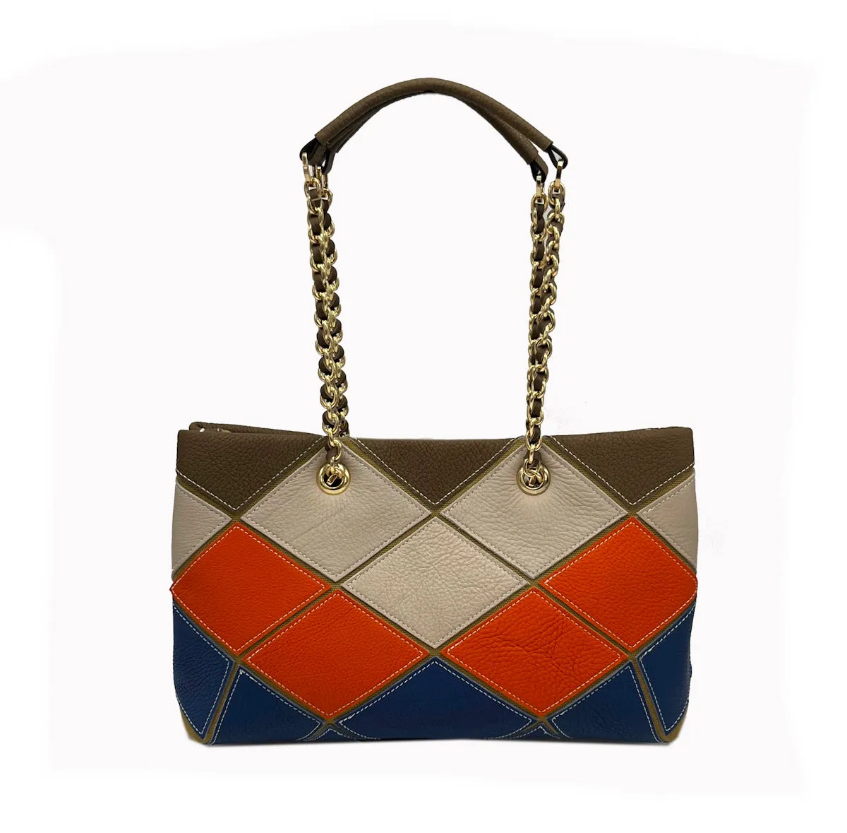 Genuine leather chain bag, small size, Made in Italy, art. 2512