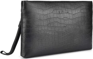 Genuine Leather Clutch Bag for Men Handbag Wrist Bag Business Large Purse Envelope Bag