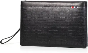 Genuine Leather Clutch Bag for Men Handbag Wrist Bag Business Large Wallet Purse Envelope Bag