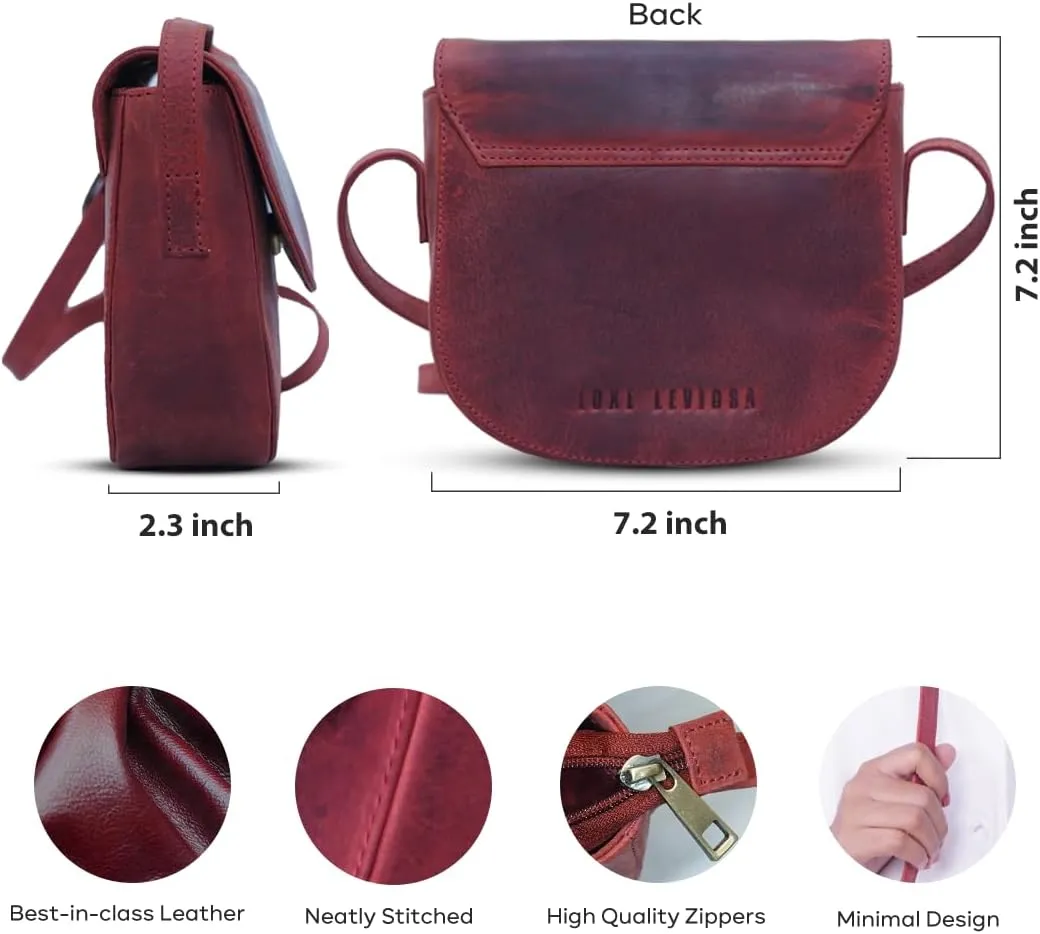 Genuine Leather Crossbody Bag for Women – Medium Size Leathure Purse, Stylish and Durable Handbags for Women