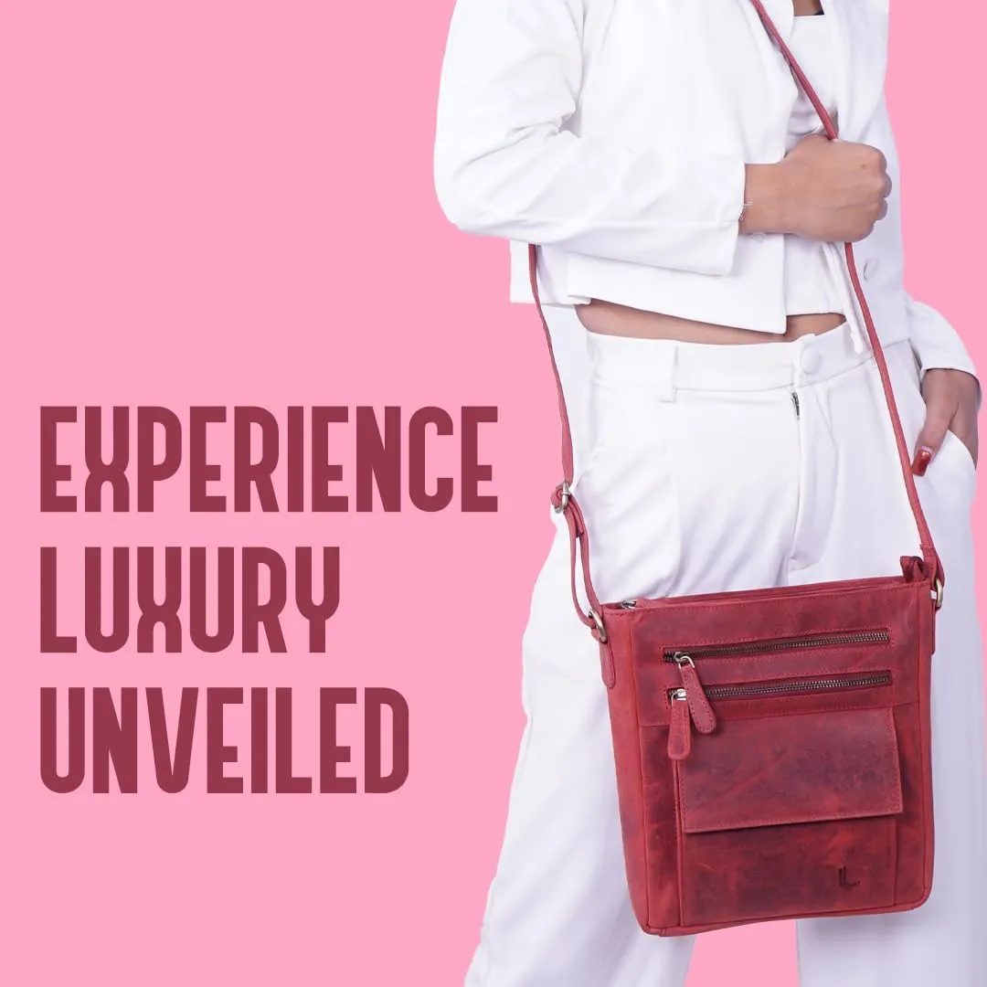 Genuine Leather Crossbody Bag for Women – Medium Size Leathure Purse, Stylish and Durable Handbags for Women