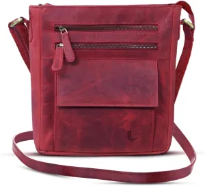 Genuine Leather Crossbody Bag for Women – Medium Size Leathure Purse, Stylish and Durable Handbags for Women