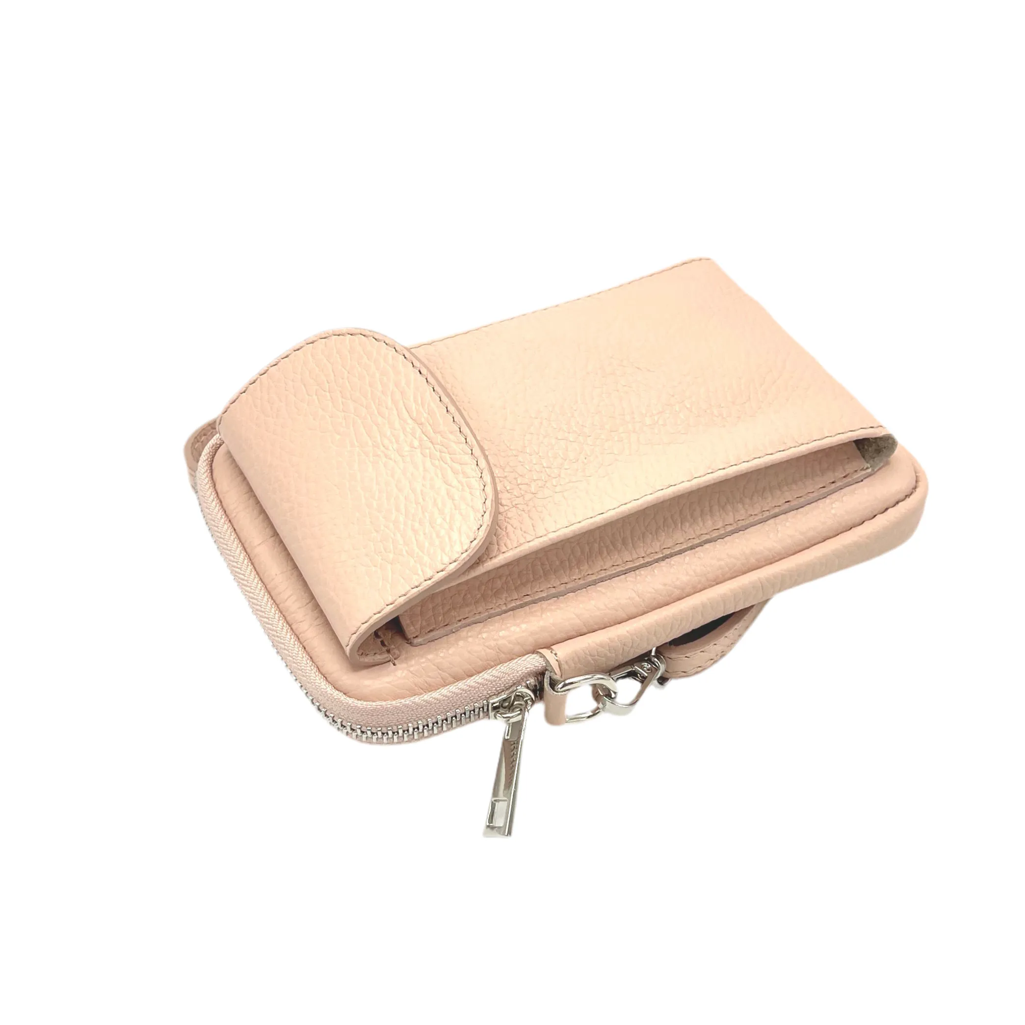 Genuine leather crossbody phone bag, Made in Italy, art. 112585