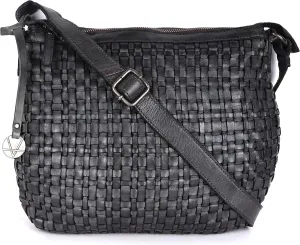 Genuine Leather Crossbody Sling Bag for Women, Purse for Women Trendy Casual Office Bag with Adjustable Strap
