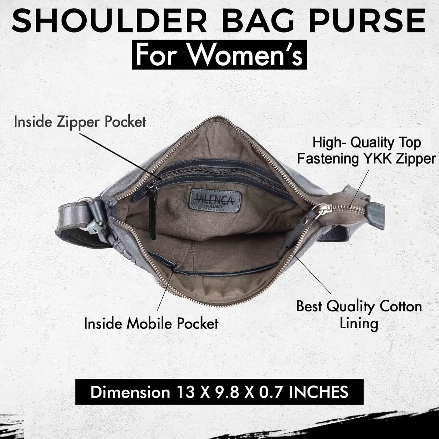 Genuine Leather Crossbody Sling Bag for Women, Purse for Women Trendy Casual Office Bag with Adjustable Strap