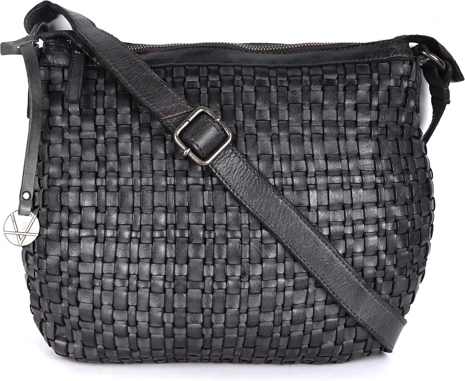 Genuine Leather Crossbody Sling Bag for Women, Purse for Women Trendy Casual Office Bag with Adjustable Strap